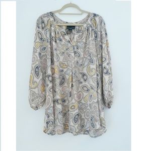 Cynthia Rowley 3/4 sleeve  Blouse Plus Sz 2X- K12